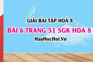 Giải bài 6 trang 51 SGK Hoá 8: Phản ứng hoá học
